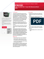 Single-Chip IEEE 802.11 B/G/N MAC/Baseband/Radio + Sdio: Wireless Internet of Things (Iot) Product Brief