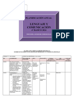 Planificacion Anual Lenguaje y Comunicación 4° Basico