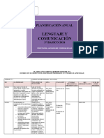 Planificacion Anual Lenguaje y Comunicación 3° Basico