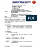 Informe #0003-2023 Informe de Estado Situacional Del Estadio Municipal Del Distrito de Obas