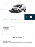 Fuse Box Diagram Peugeot Partner (2008-2018)