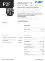 SKF 23040-2CS5K - VT143 Specification