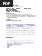 Taller # 10 Área: Sociales. Grado: Cuarto Tema. Region Pacifica Nombre Del Estudiante: Docente: Aleyda Betancur