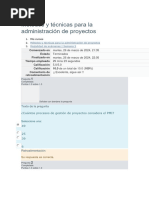 Métodos y Técnicas para La Administración de Proyectos Semana 3 Examen