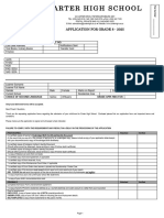 2025 Grade 8 Application Form 2