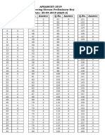 APEAMCET 2019 Answer Key April 20 Afternoon