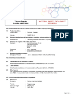 Talc Powder Own Brand MSDS