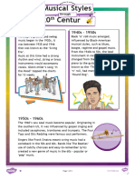 Musical Styles of The 20th Century Comprehension Worksheet