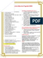 LISTA DE UTILES 2024 - 1er. GRADO