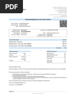 Acknowledgement Tax Invoice