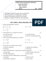 XI Economics Sample Paper Annual Examination 