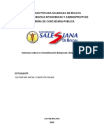 Informe Empresa Unipersonal