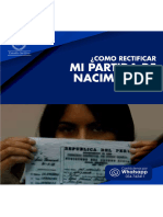 Rectificación para Partida de Nacimiento