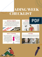 Checklist Reading Week B2