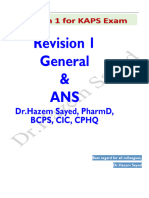 General & ANS Pharmacology Revision A Fro KAPS, DR - Hazem Sayed