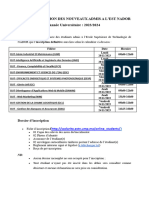 Avis D'Inscription Des Nouveaux Admis A L'Est Nador Année Universitaire: 2023/2024