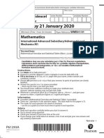 Edexcel Jan 2020 M1 (QP + MS)