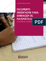 Documento Orientador Sondagem Matematica