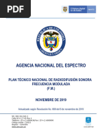 Plan Técnico Nacional de Radiodifusión Sonora en FM - Act. 6 de Noviembre de 2019