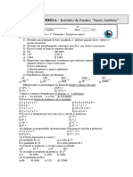 Exercícios de Revisão 6o. Ano 1o. Tri 2023