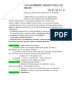 O Método de Relaxamento Progressivo de Edmund Jacobson