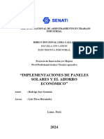 "Implementaciones de Paneles Solares Y El Ahorro Económico: Servicio Nacional de Adiestramiento en Trabajo Industrial