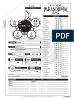 Ordem Paranormal - Ficha de Personagem Editável Estilosa