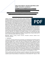 Can Machine Learning and Predictor Selection Algorithms Yield Reliable Stream Flow Prediction?