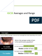 2 Averages and Range