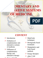 Complementary and Alternative Medicine (CAM)