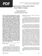 Development of Low Glycaemic Based Pearl Millet Cookies