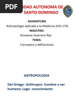 Unidad I Antropologia Medica