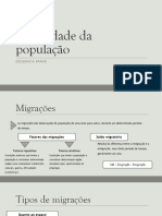 Guia de Estudo Geo 8ºano - Mobilidade Da População