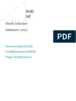 2306 9MA0-32 A Level Mechanics - June 2023 Mark Scheme PDF