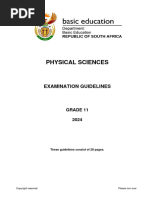 Physical Sciences GR 11 Exam Guidelines 2024 Eng