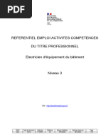 Référentiel Activités Compétences Evaluation TP EEB