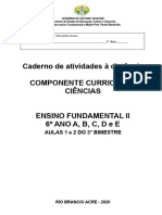 3° Bim. Caderno Do 6º Ano de Ciências