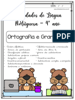 4º Ano - Ortografia