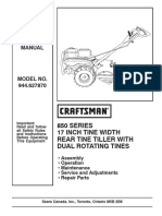 850 Series 17 Inch Tine Width Rear Tine Tiller With Dual Rotating Tines