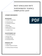 UGC NET English (NET Favourite Topics) Complete List - 1393