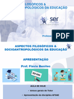 Aspectos Filosóficos e Socioantropológicos Da Educação - FLAVIO BENITES - 1 Webconferência