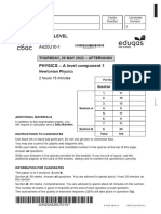 A-Level Paper 1 2022