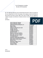 Cost Management Accounting AM1 ST