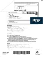 June 2022 QP - Paper 2 Edexcel Physics As-Level