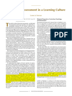 The Role of Assessment in A Learning Culture. Shepard