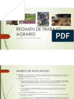 Regimen de Trabajo Agrario PDF