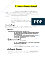 Saneamento Do Processo e o Julgamento Antecipado