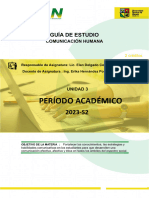 Guía de Estudio Unidad 3 Comunicación Humana 2023-P2. Erika Hernández Ponce