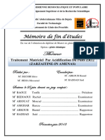 Traitement Matriciel Par Acidification Du Puits ZR 12 (ZARZAITINE - IN AMENAS)