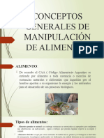 Conceptos Generales de Manipulación de Alimentos